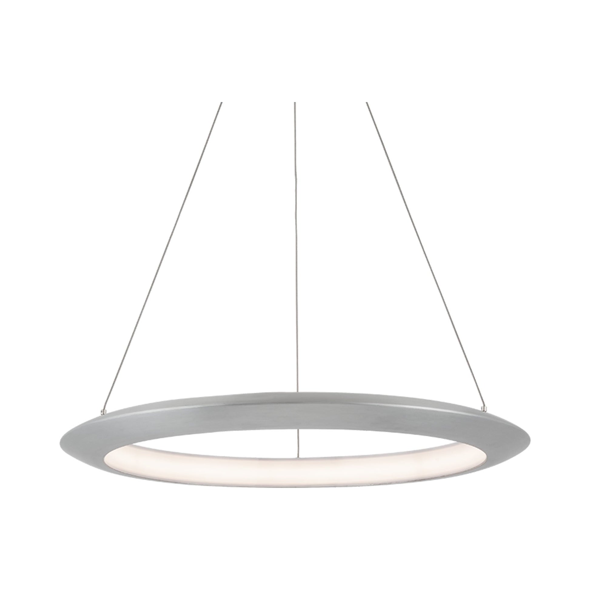 The Ring LED Pendant Light in Medium /Brushed Aluminum (2700K).