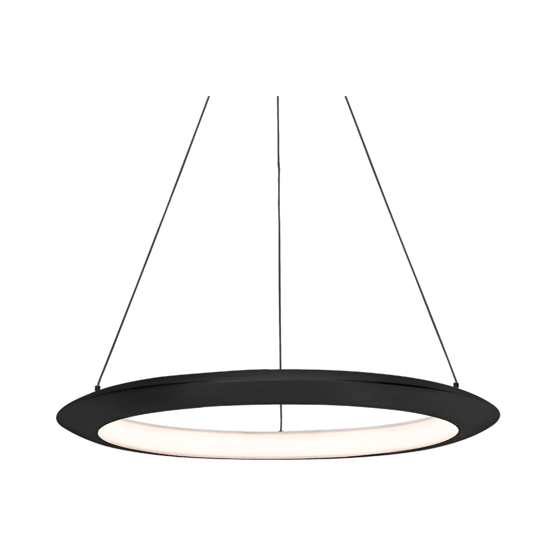 The Ring LED Pendant Light in Medium (2700K)/Black.