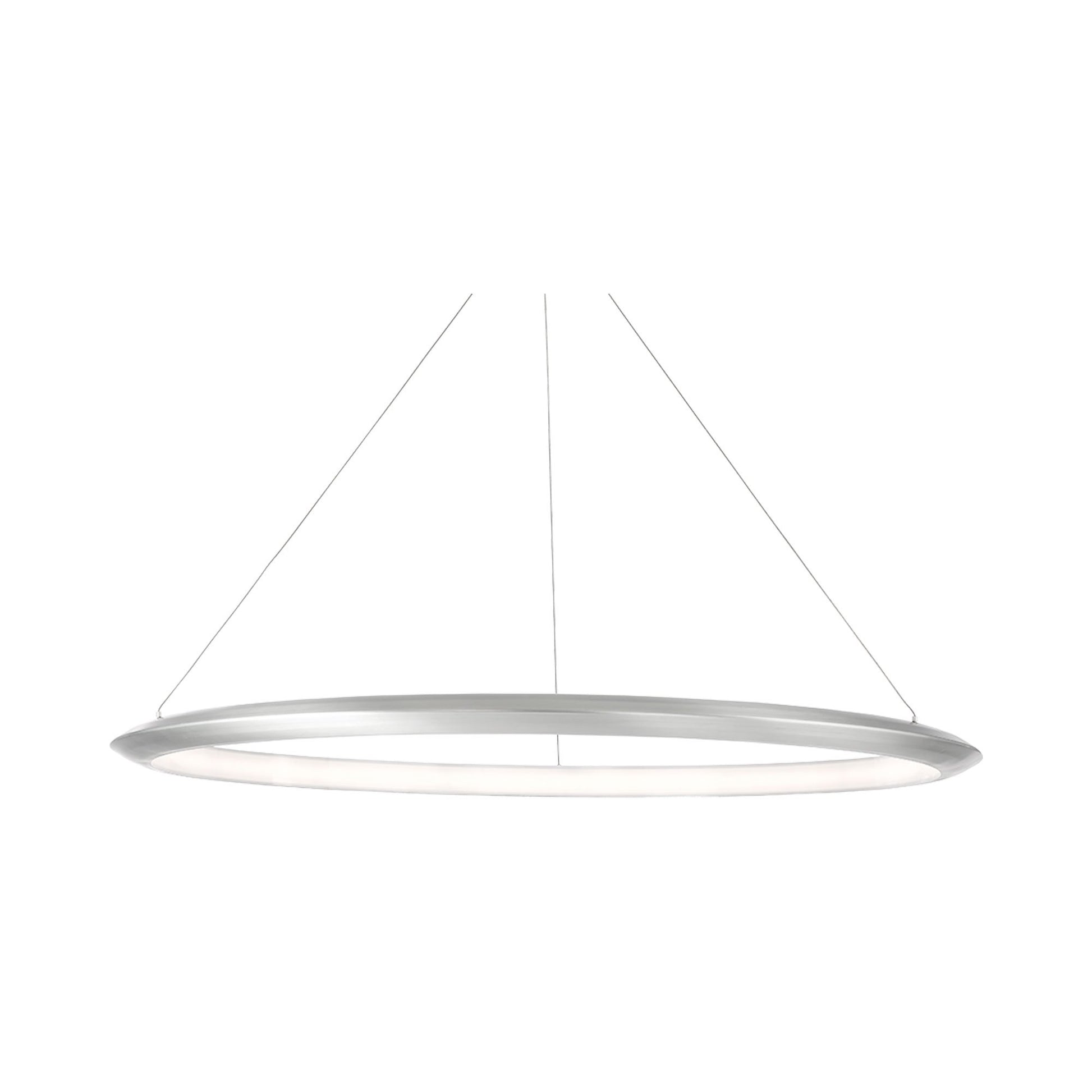 The Ring LED Pendant Light in Large /Brushed Aluminum (2700K).