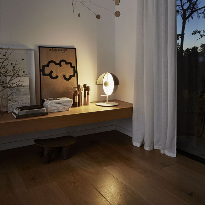Theia M LED Table Lamp in bedroom.