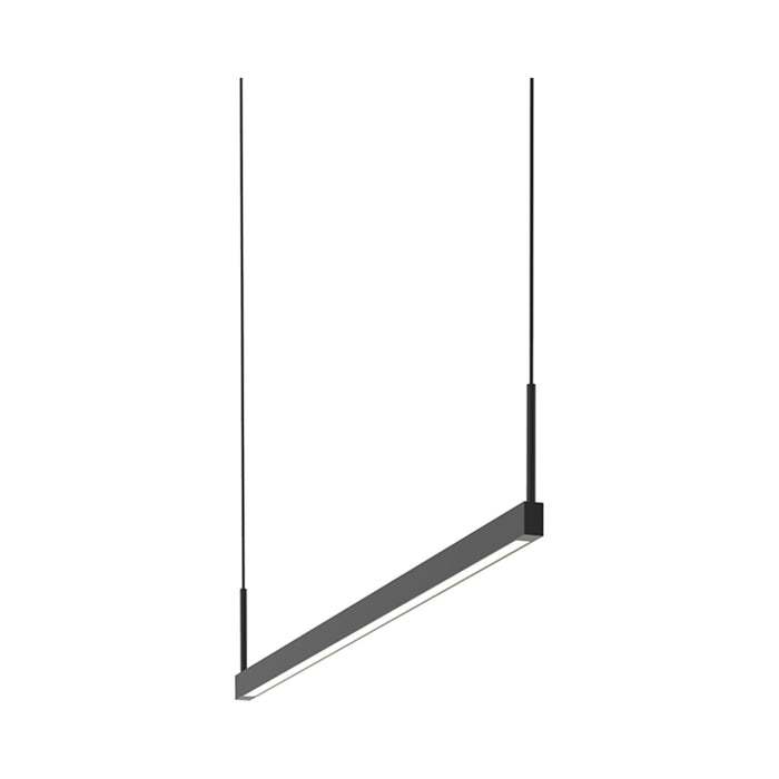 Thin-Line™ LED Pendant Light in Satin Black/Small (1-Light).