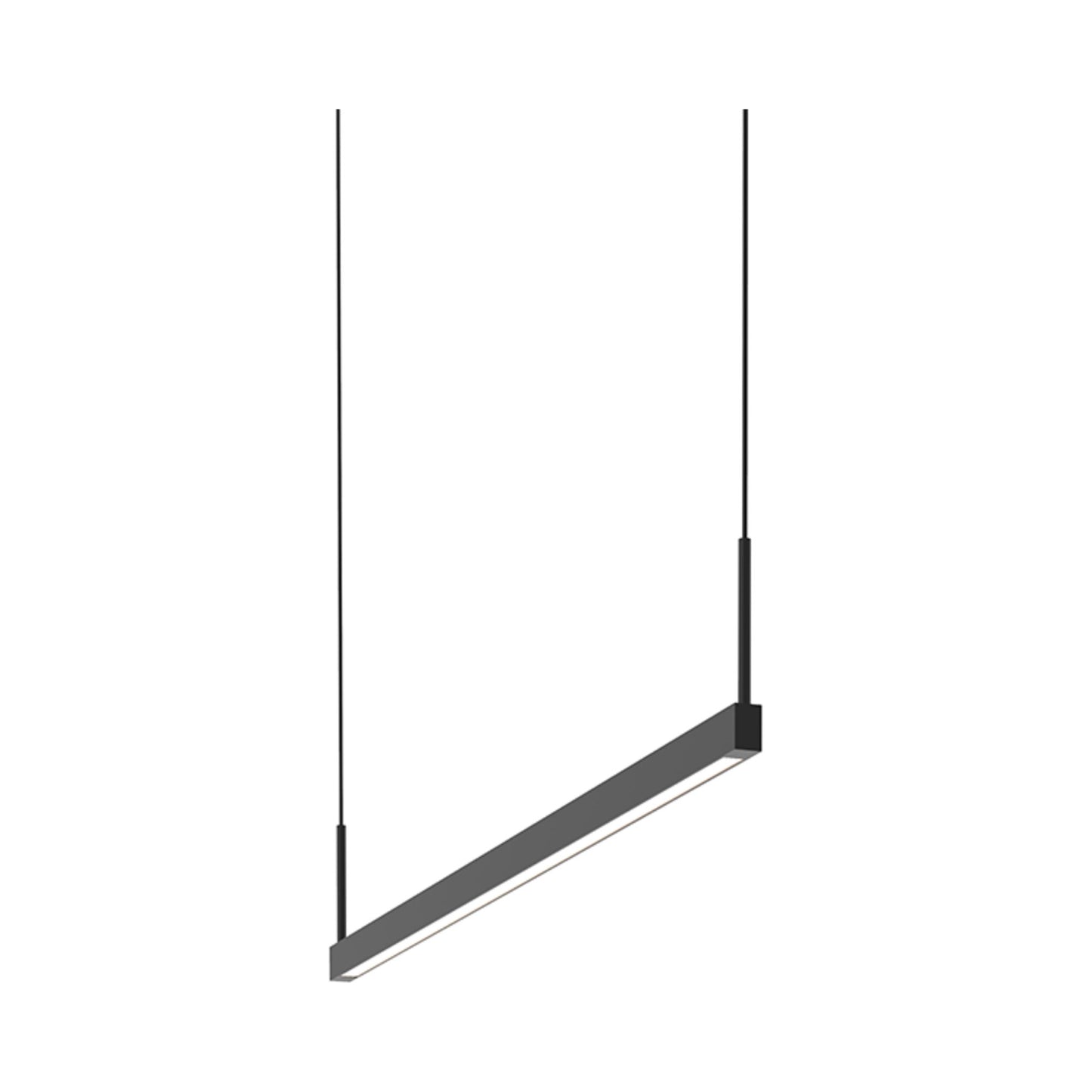 Thin-Line™ LED Pendant Light in Satin Black (2-Light/36-Inch).