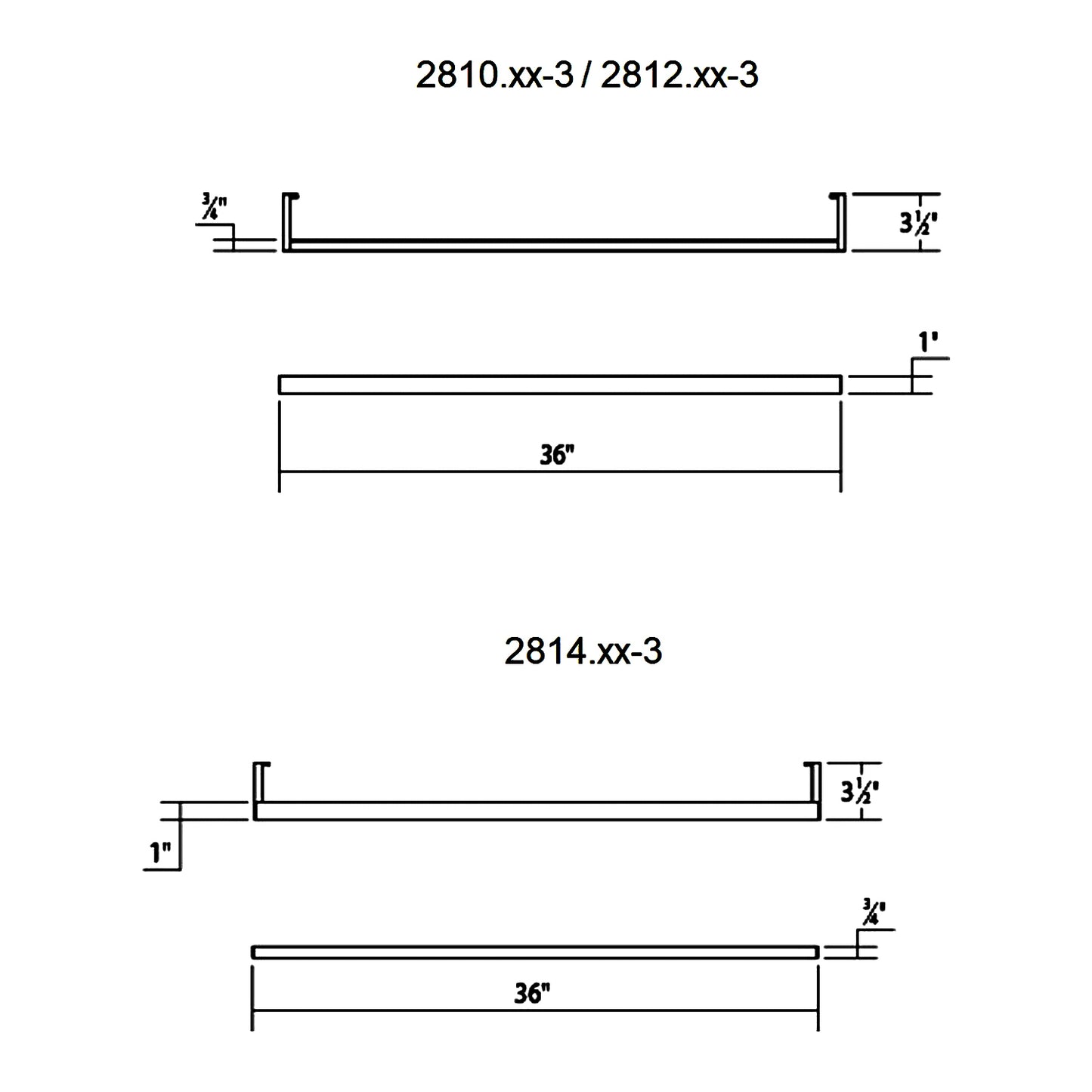 Thin-Line™ LED Wall Light - line drawing.