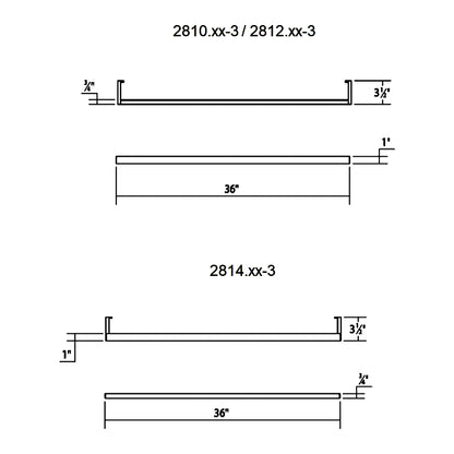 Thin-Line™ LED Wall Light - line drawing.