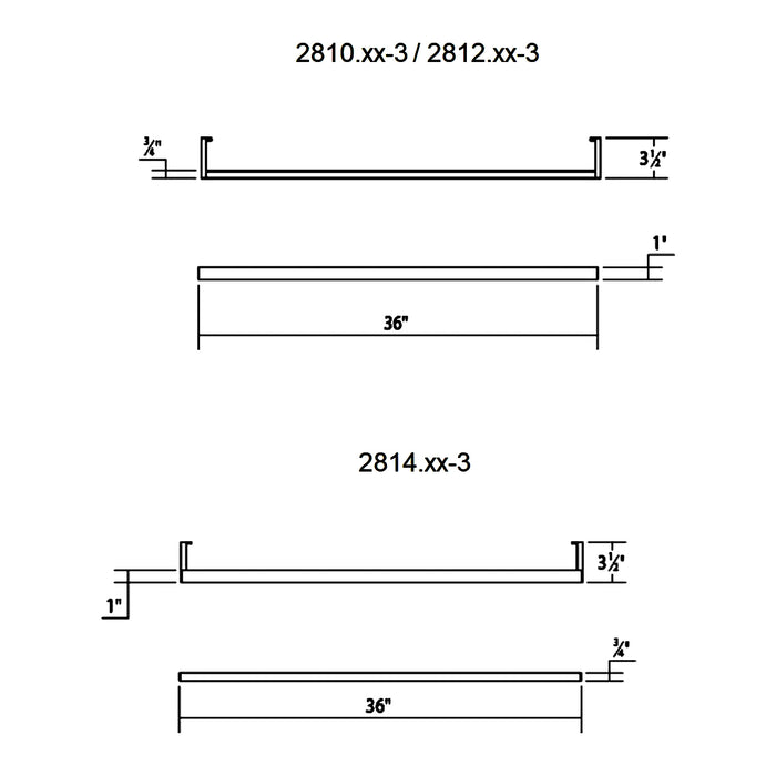 Thin-Line™ LED Wall Light - line drawing.