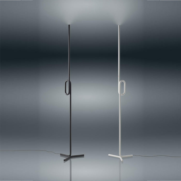 Tobia LED Floor Lamp in Black and White.