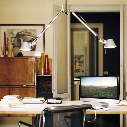 Tolomeo Double Suspension Light in living room.