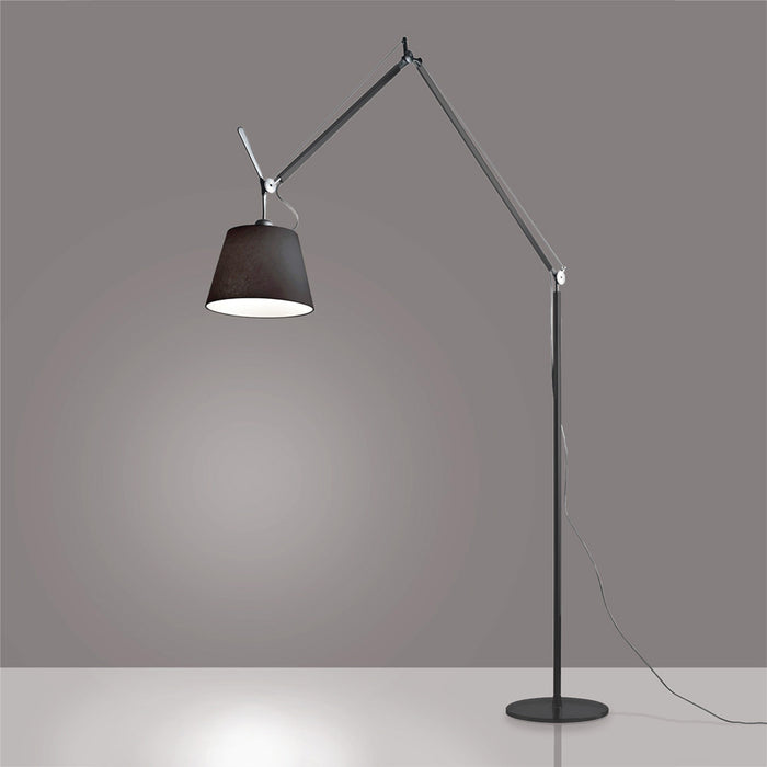 Tolomeo Mega Floor Lamp in Black/E26/A19 (12-Inch Shade).