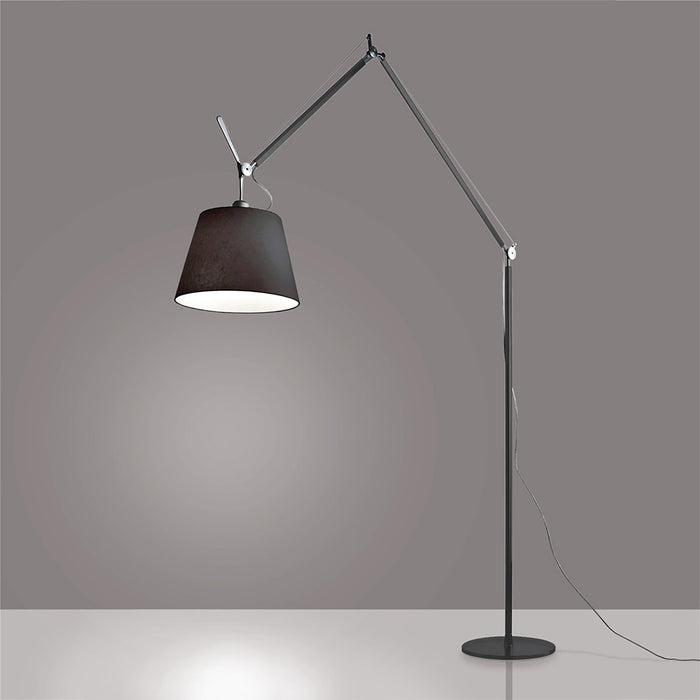 Tolomeo Mega Floor Lamp in Black/E26/A19 (17-Inch Shade).
