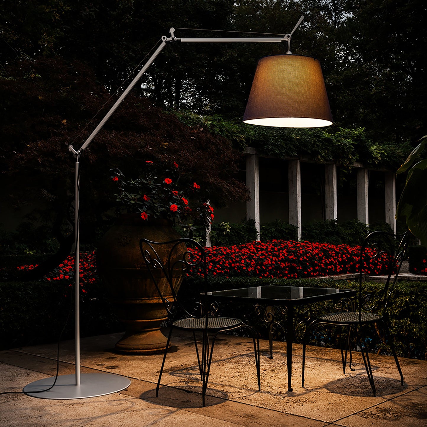 Tolomeo Mega Outdoor LED Floor Lamp Outside Area.