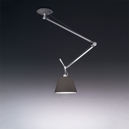 Tolomeo Off-Center Suspension Light in Black/Medium.