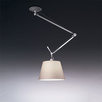 Tolomeo Off-Center Suspension Light in Parchment/XLarge.