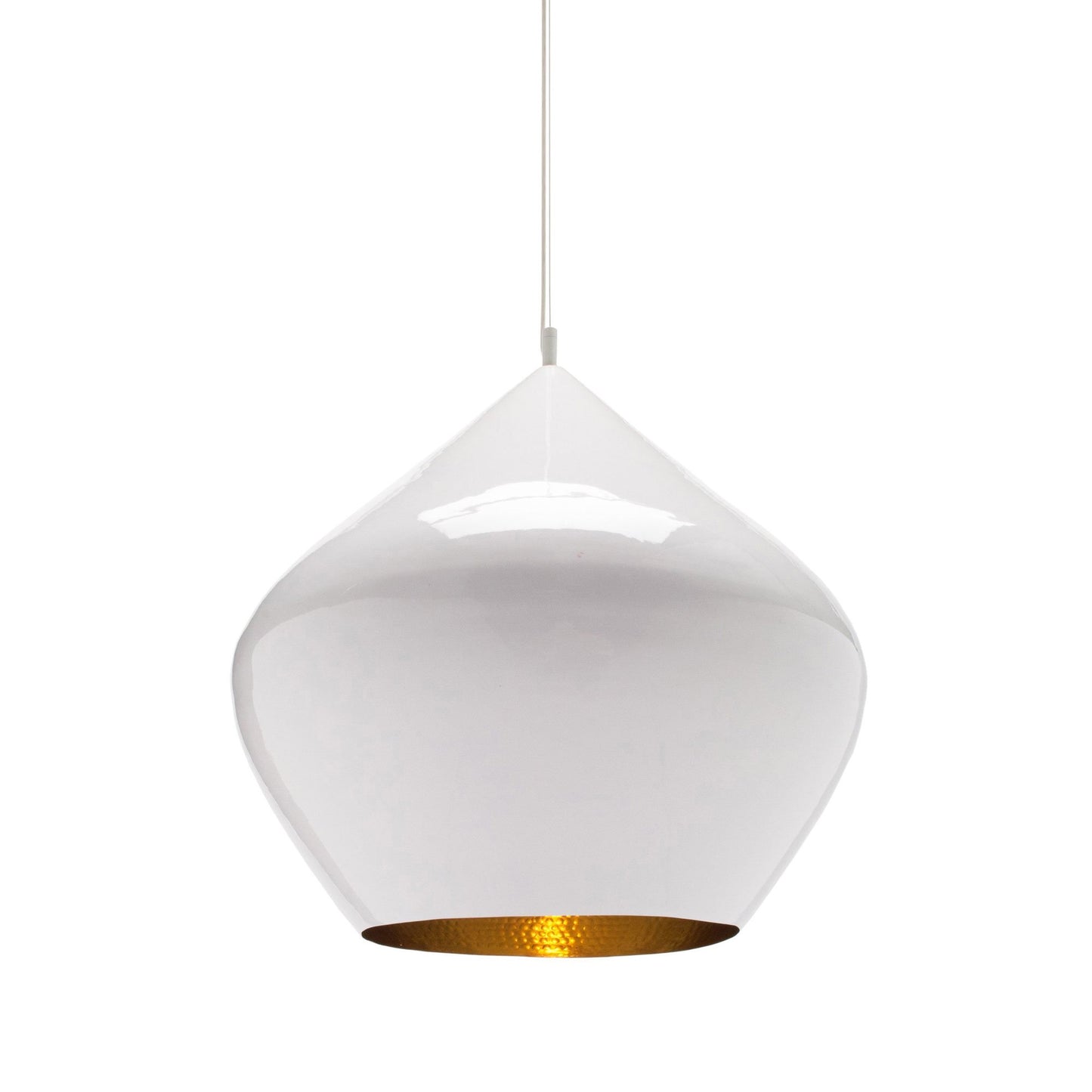 Beat Stout LED Pendant Light in White.