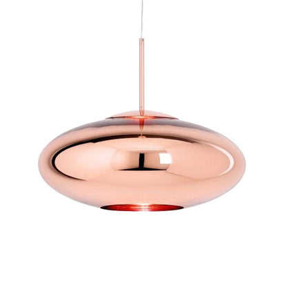 Copper Wide Pendant Light.