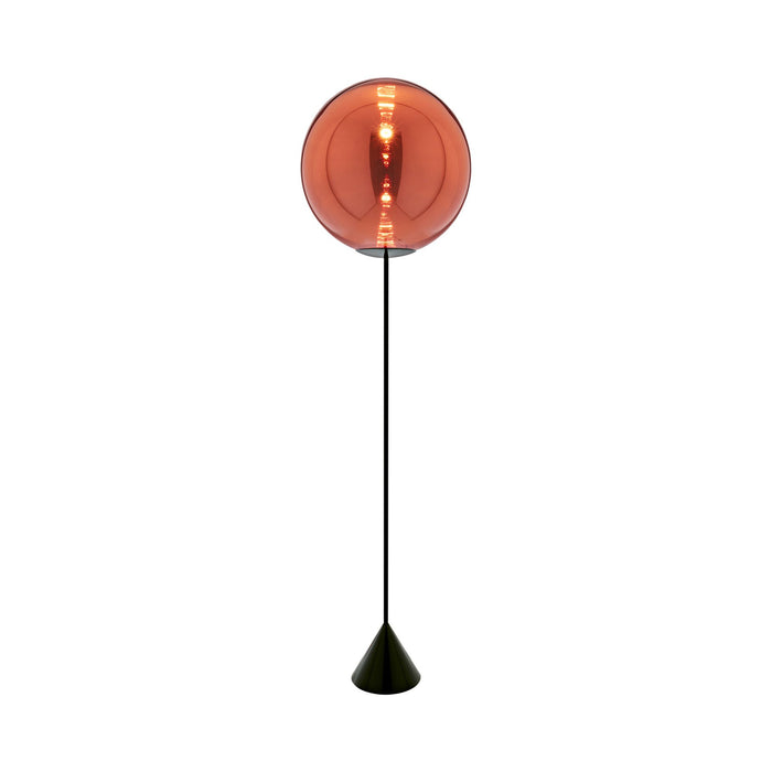 Globe LED Floor Lamp in Copper.