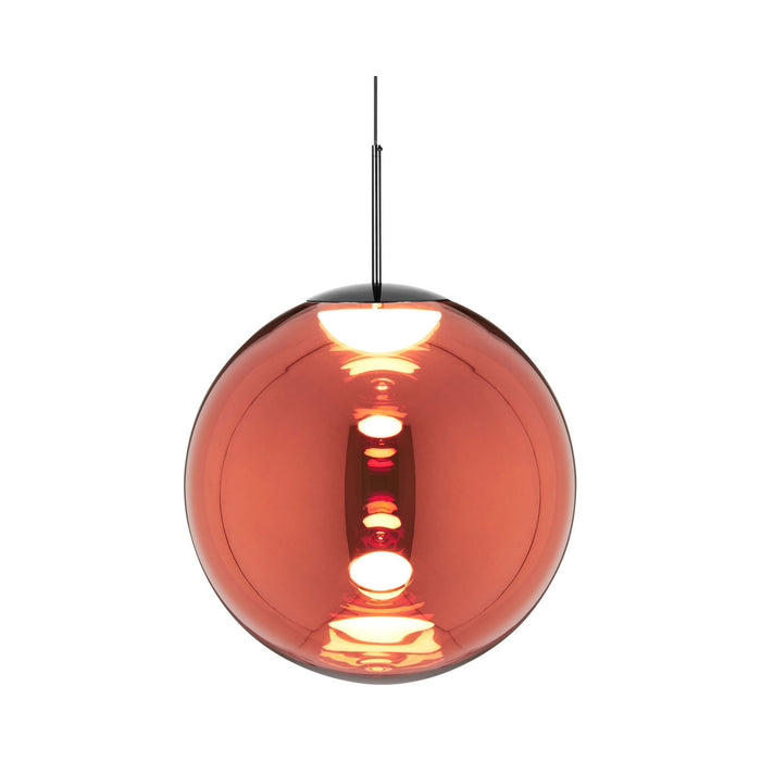Globe LED Pendant Light in Copper.