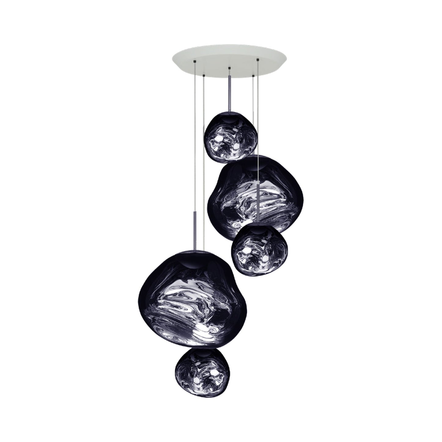 Melt Large LED Pendant Light in Smoke.