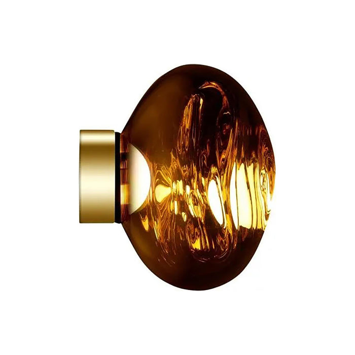 Melt LED Ceiling / Wall Light in Gold (Small).