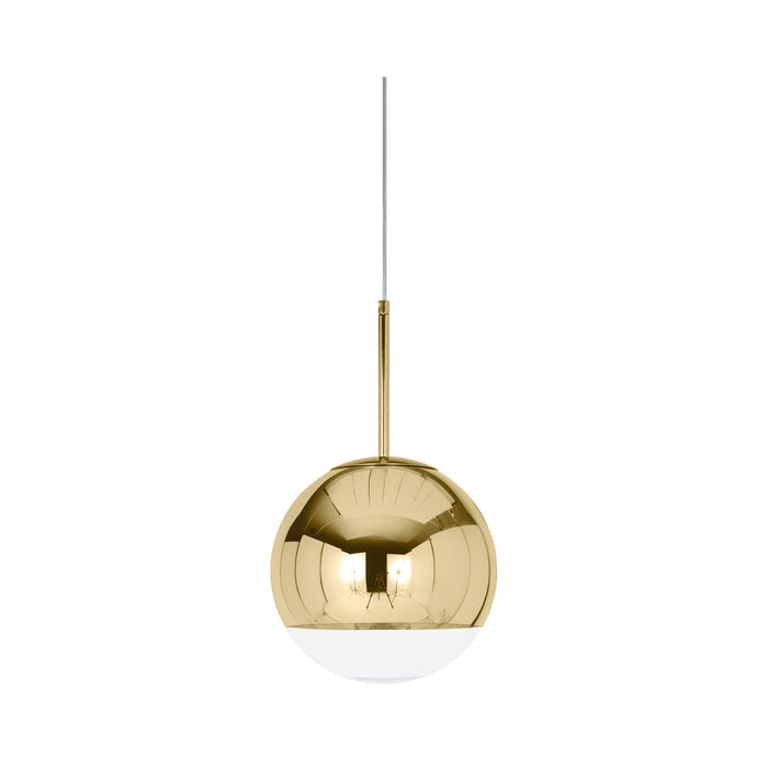 Mirror Ball LED Pendant Light in Gold (Small).