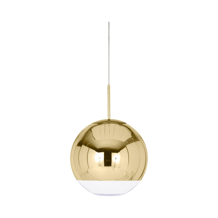 Mirror Ball LED Pendant Light in Gold (Medium).