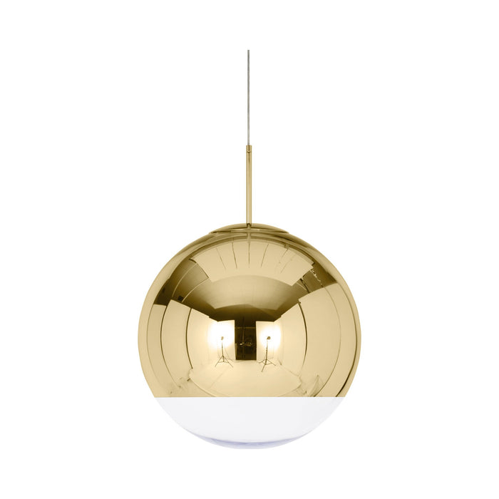 Mirror Ball LED Pendant Light in Gold (Large).
