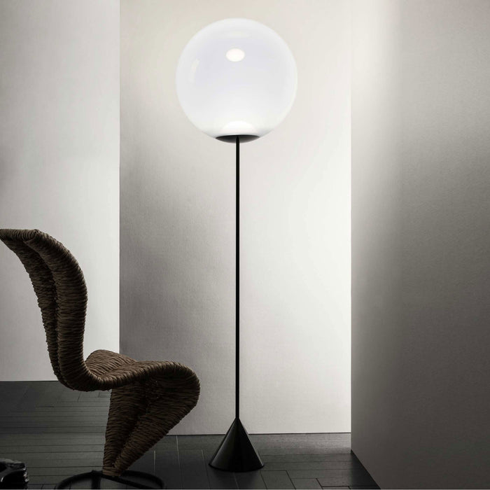 Opal LED Floor Lamp in exhibition.