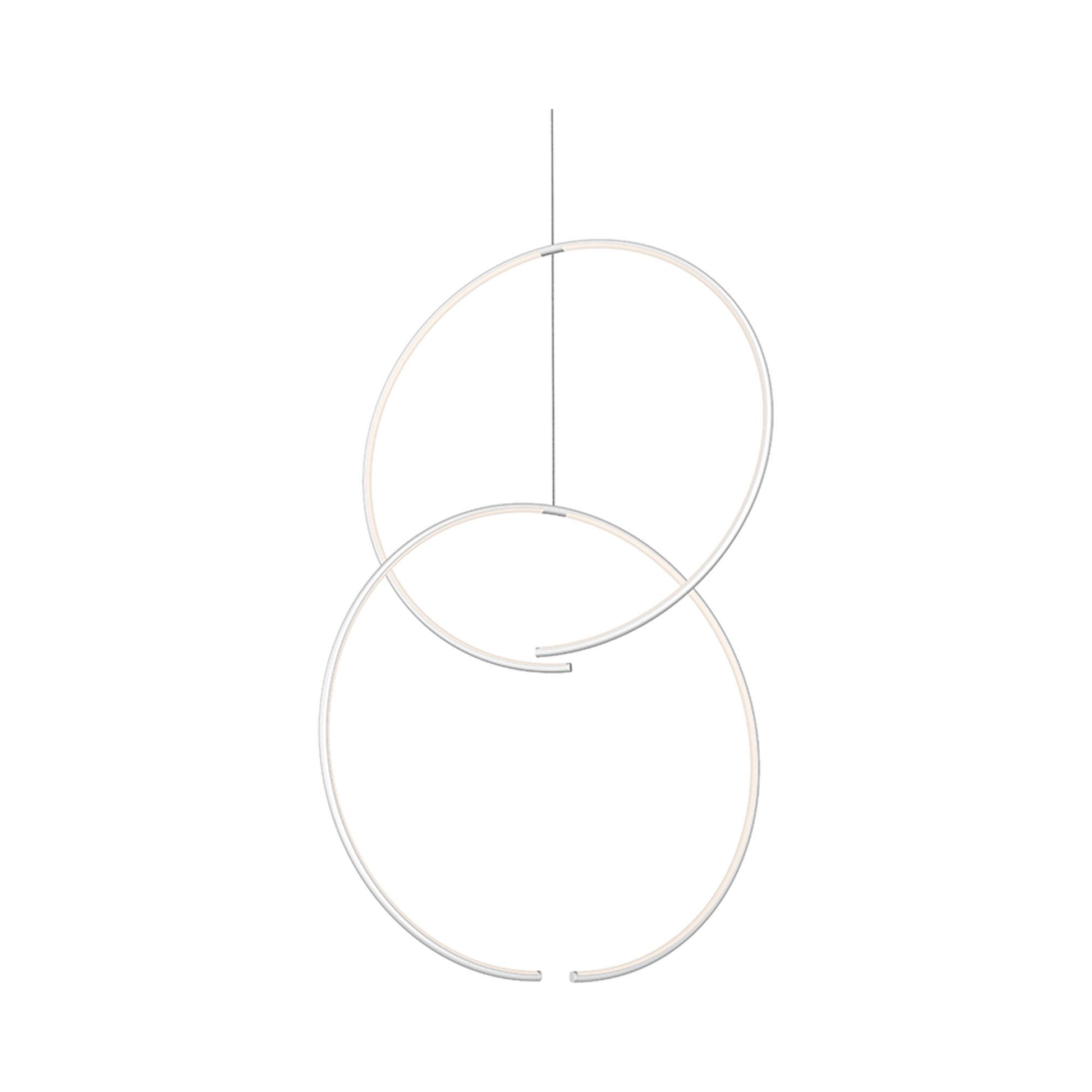 Torc™ LED Pendant Light in Satin White (Double Light).