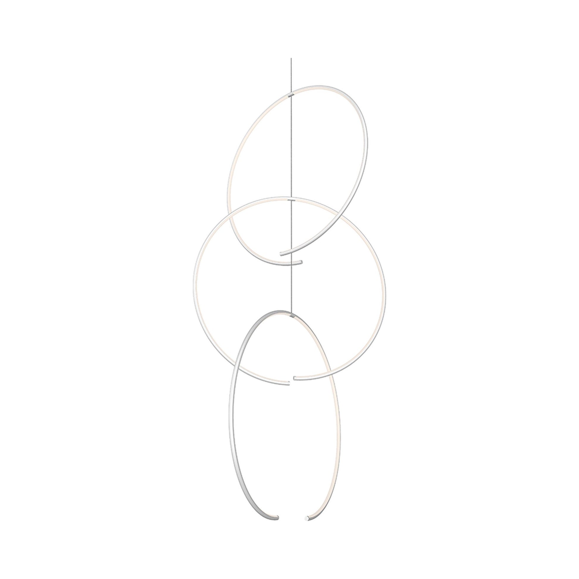 Torc™ LED Pendant Light in Satin White (Triple Light).