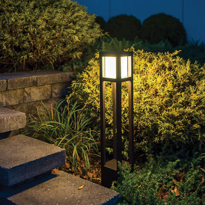 Tower LED Bollard in Outdoor Area.