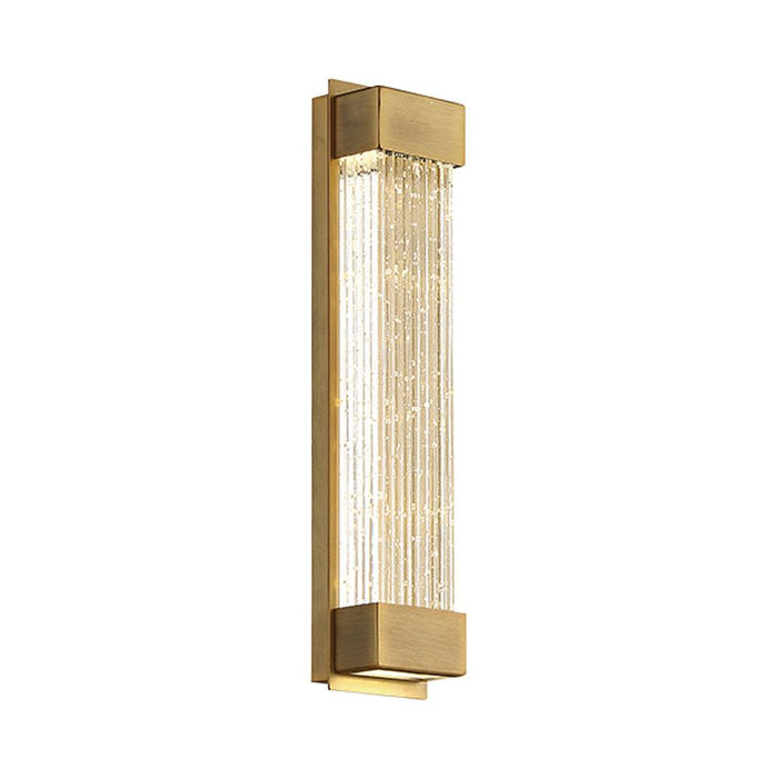 Tower LED Wall Light in Antique Brass.