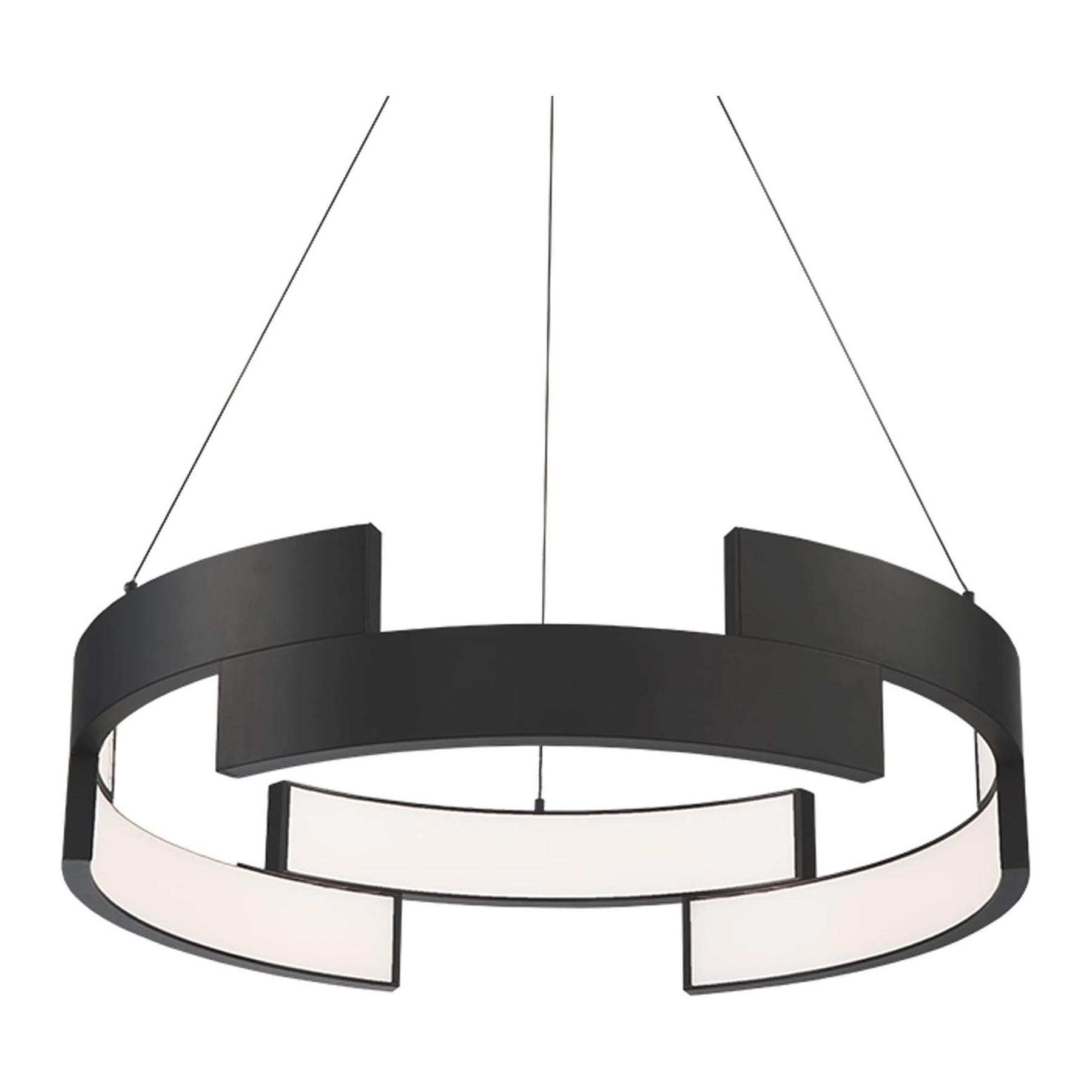 Trap LED Pendant Light in Black/Large.