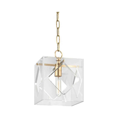 Travis Pendant Light in Small/Aged Brass.