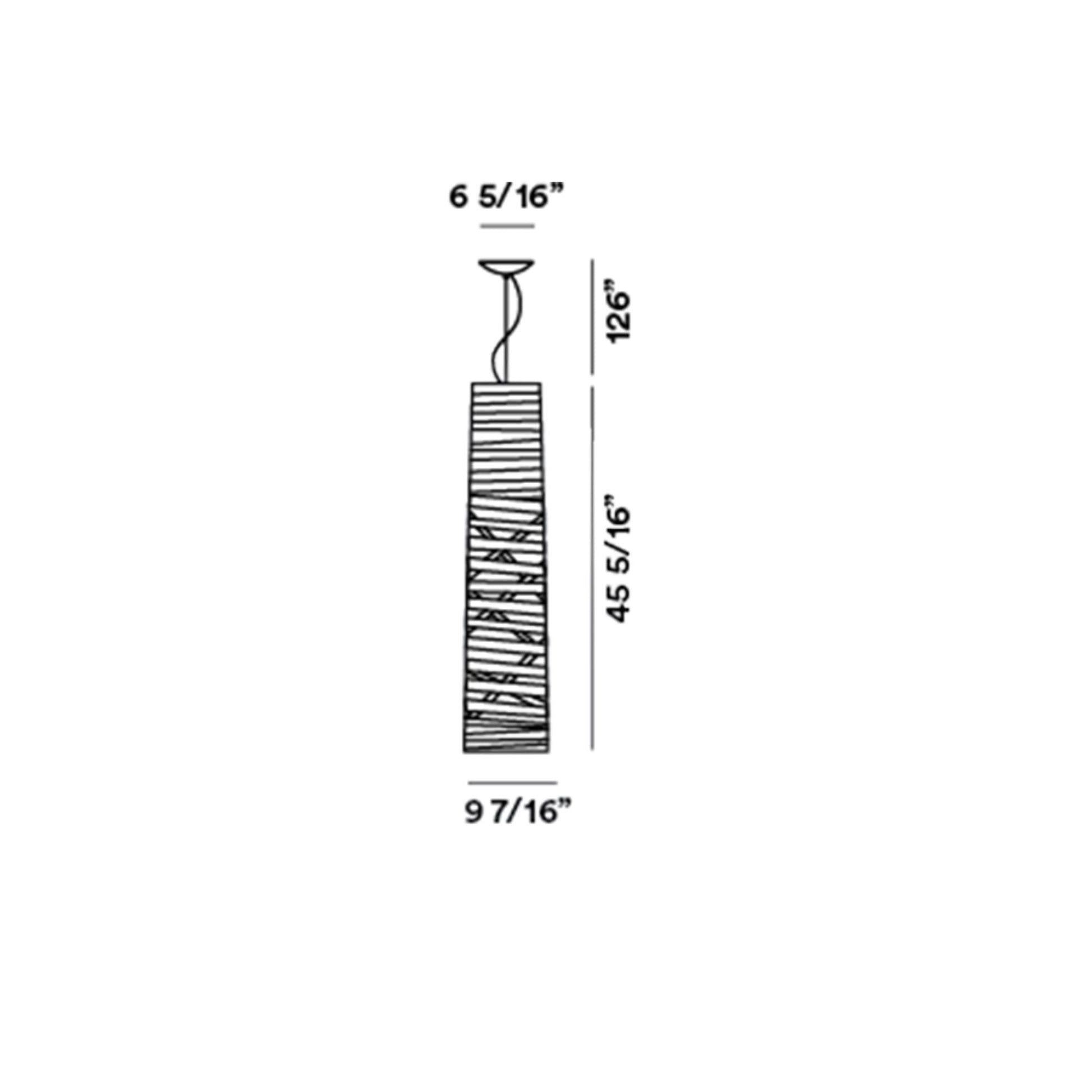 Tress Piccola Pendant Light - line drawing.