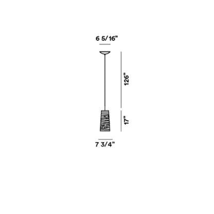 Tress Piccola Pendant Light - line drawing.