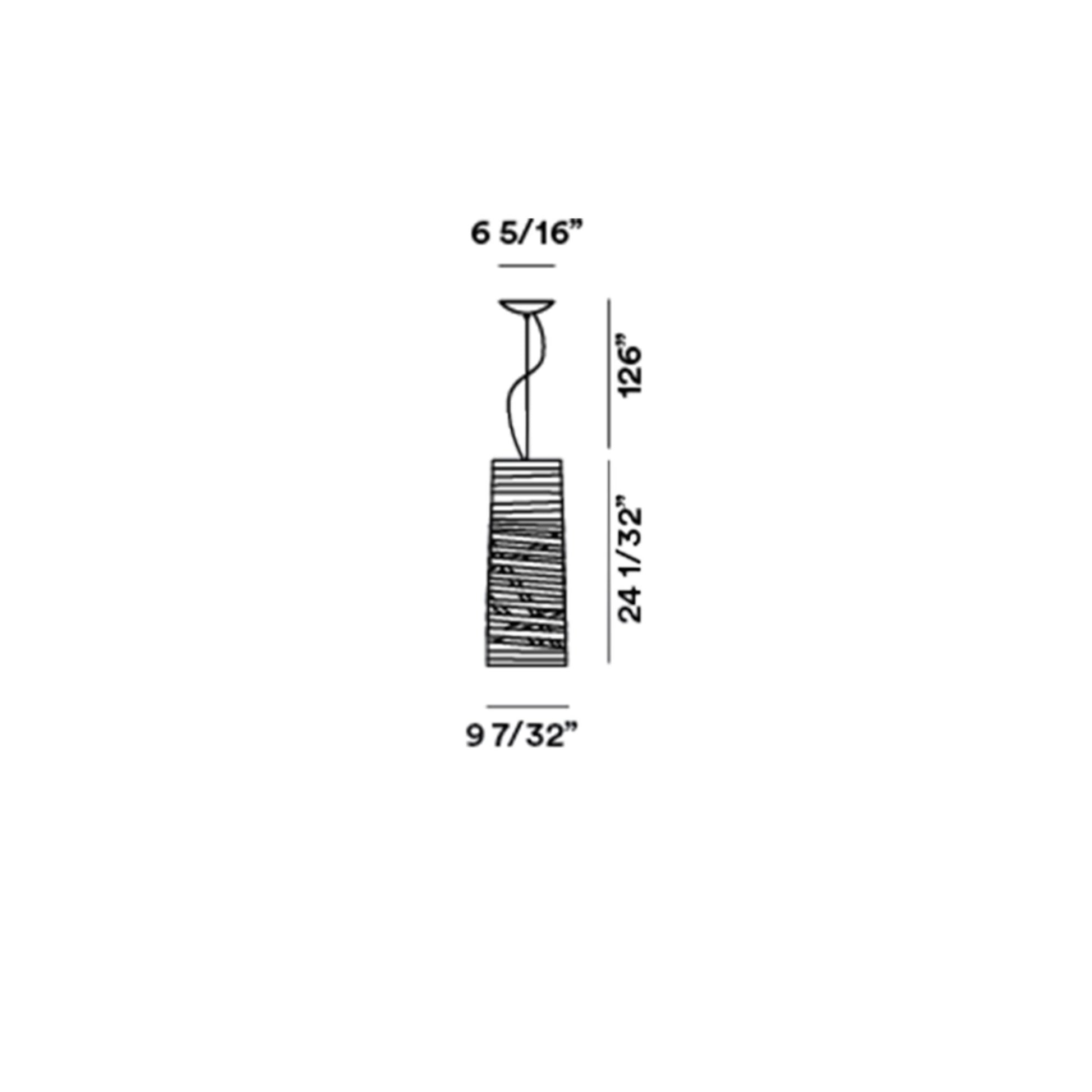 Tress Piccola Pendant Light - line drawing.