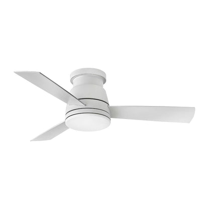 Trey LED Ceiling Fan in Matte White (44-Inch).