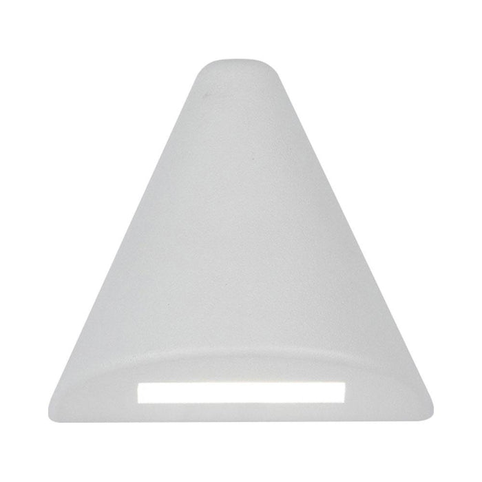 Triangle LED Deck and Patio Light in White on Aluminum.