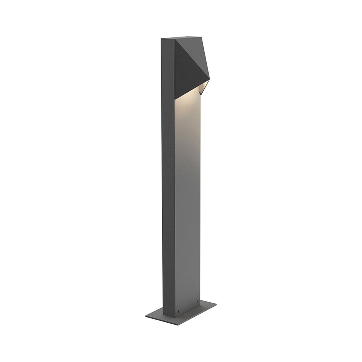 Triform Compact LED Bollard in Medium/Single Light/Textured Gray.