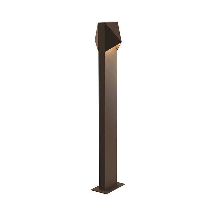 Triform Compact LED Bollard in Large/Double Light/Textured Bronze.