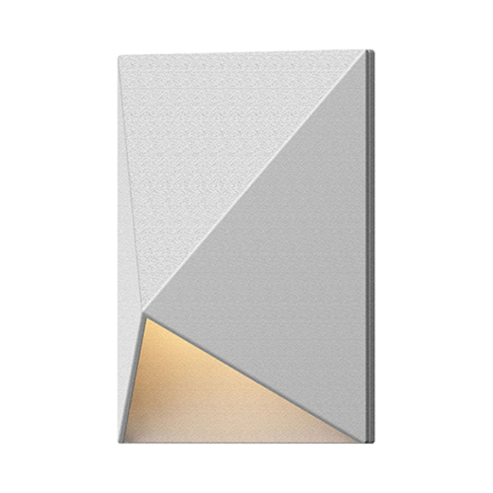 Triform Compact LED Outdoor Wall Light in Textured White.