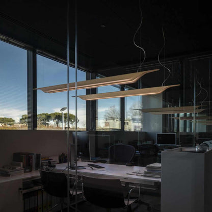 Troag Linear Suspension Light in office.