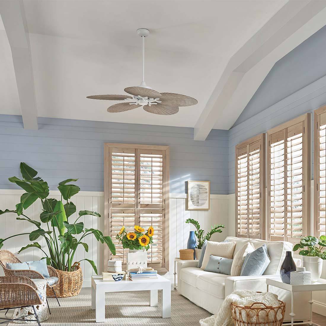 Tropic Air Ceiling Fan in living room.