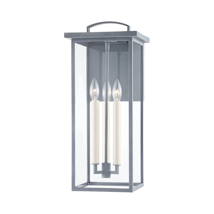 Eden Outdoor Wall Light in Weathered Zinc (Large).