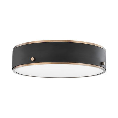 Eli Flush Mount LED Ceiling Light in Soft Black (Large).
