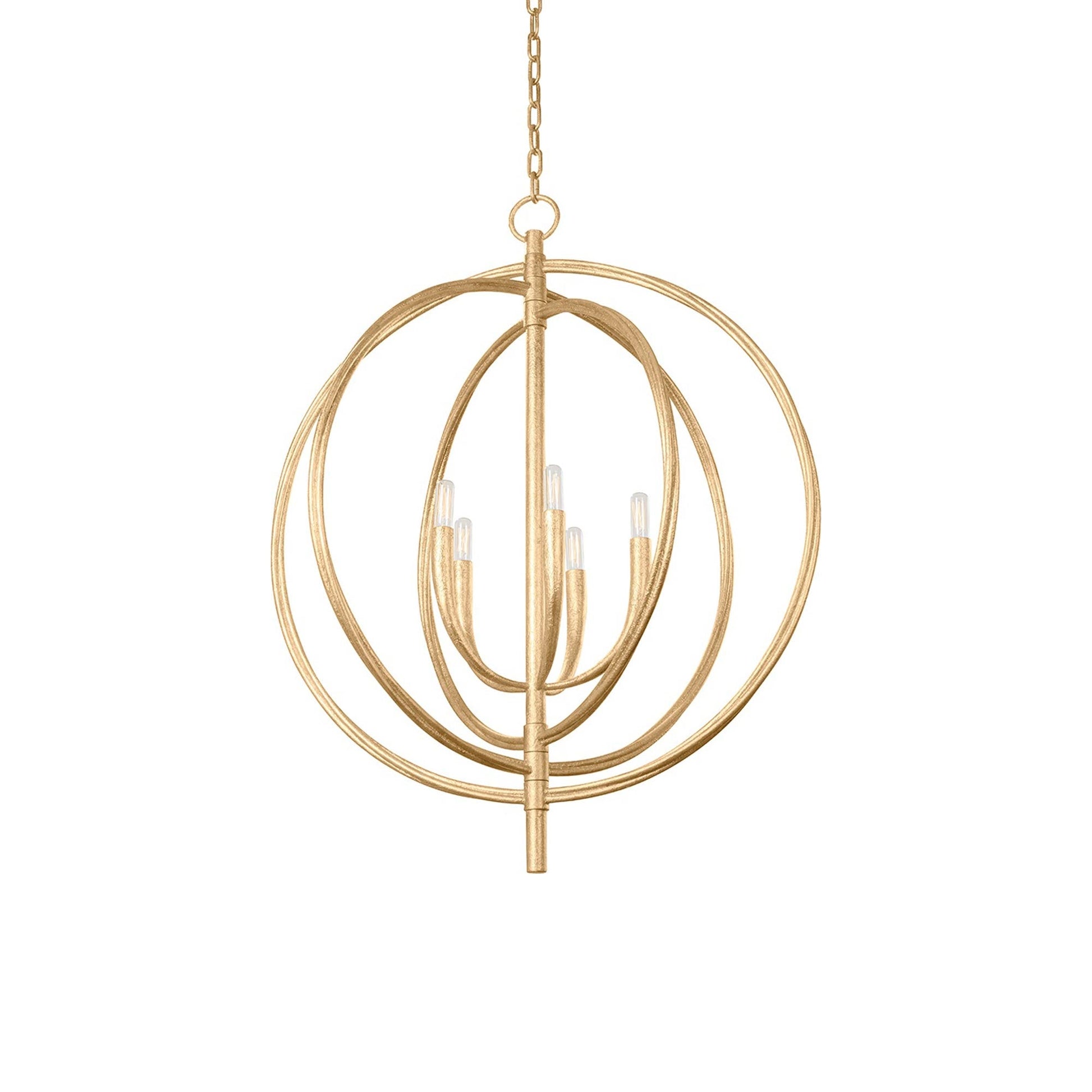 Fillea Pendant Light in Vintage Gold Leaf (5-Light).