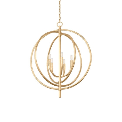 Fillea Pendant Light in Vintage Gold Leaf (5-Light).