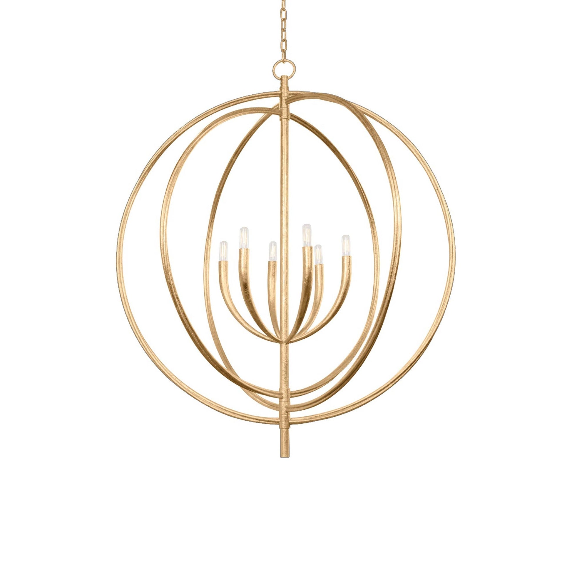 Fillea Pendant Light in Vintage Gold Leaf (6-Light).
