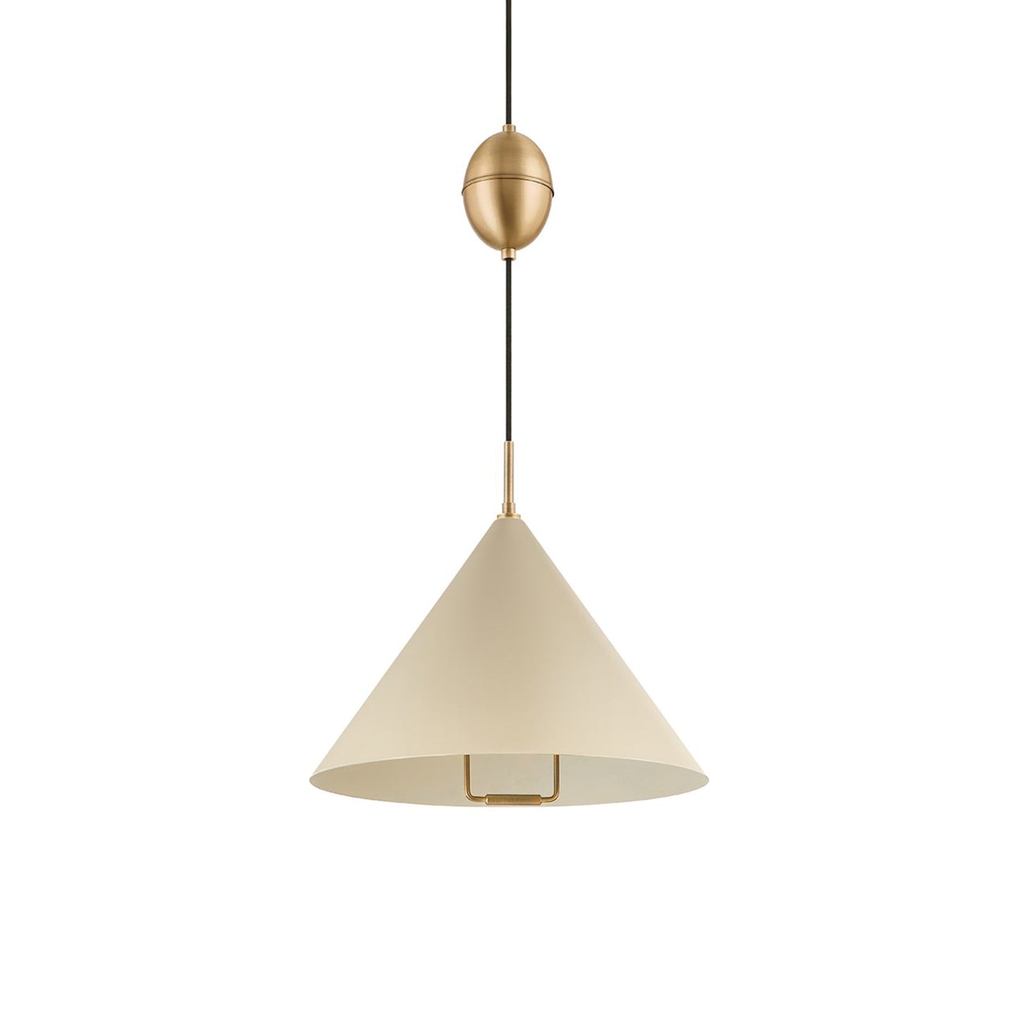 Fontana Pendant Light in Patina Brass/Soft Sand.