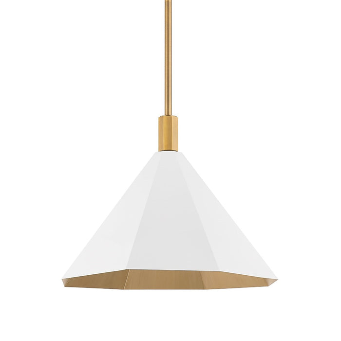 Huntley Pendant Light in Patina Brass/Soft White (Large).