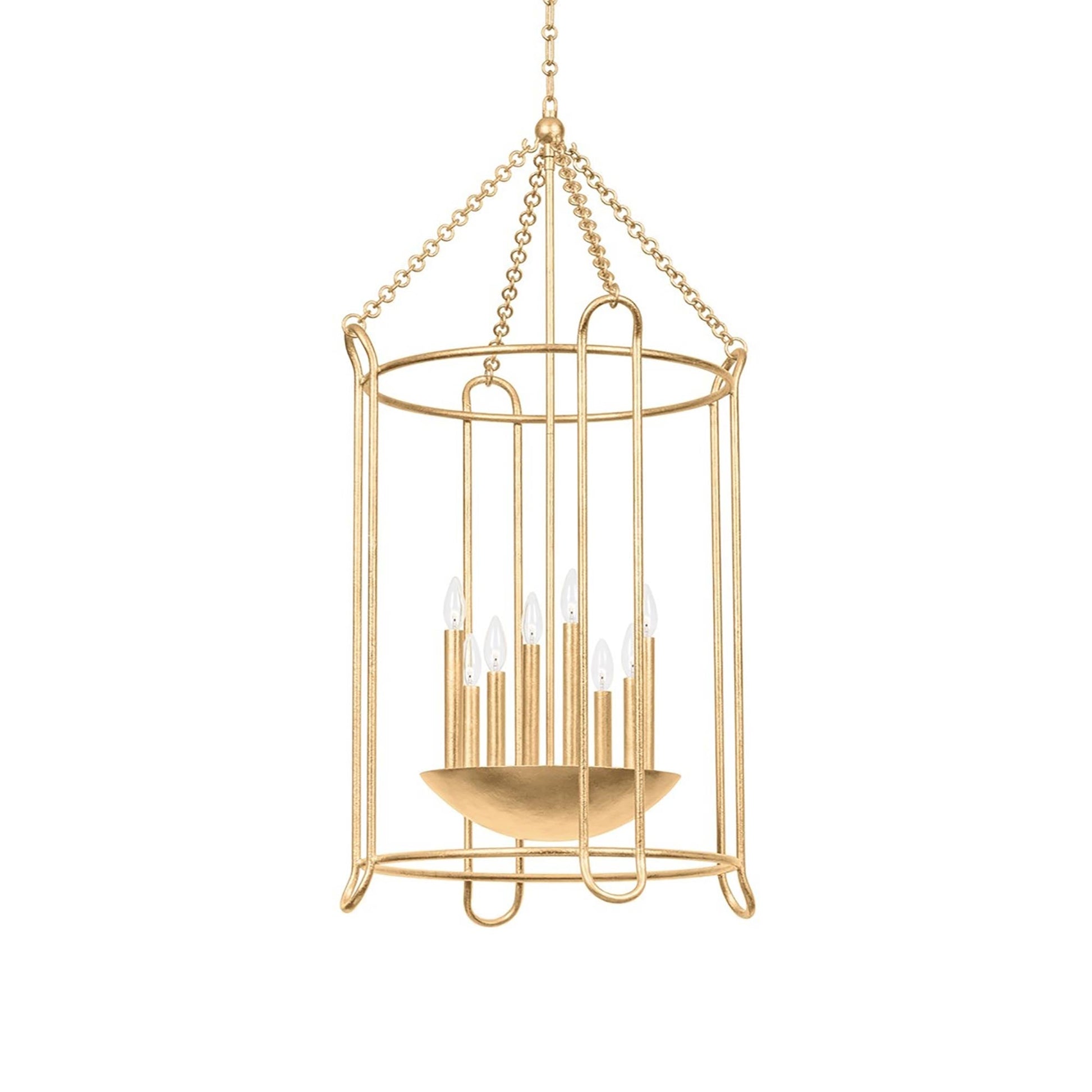 Lassen Pendant Light in Vintage Gold Leaf (8-Light).